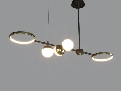 BWG pendentif led lamps Low-poly 3D model