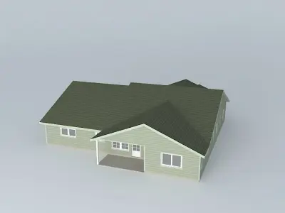 House with Office Free 3D model