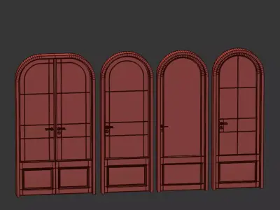 French arch doors 3D model