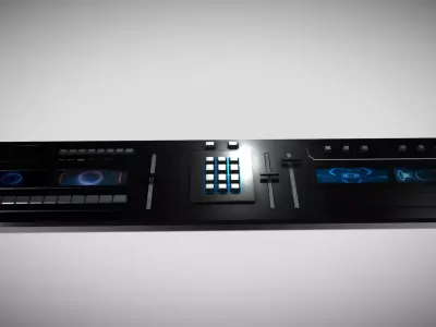 Sci fi Panel Element Low-poly 3D model