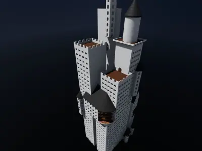 Castle-like Building I Skyscraper 3D model