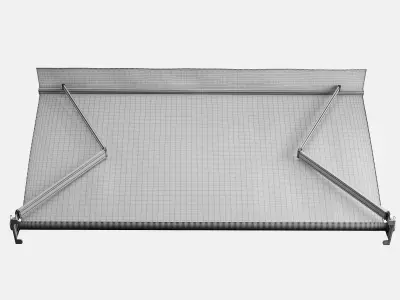 Awnings set for cafe 3D model