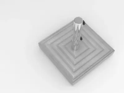Kumba Parasol Base Low-poly 3D model