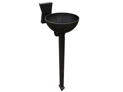 Medieval Torch Low-poly 3D model 19