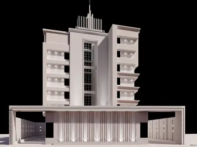 Exterior building ready to use 3D model