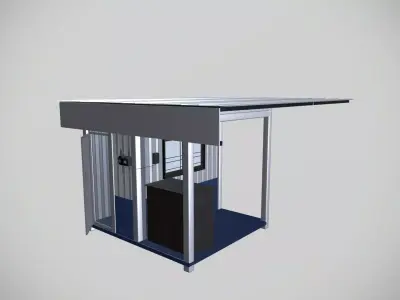 Security Room Low-poly 3D model