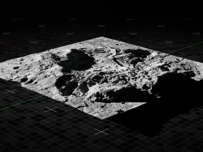 Moon Mountain 3 with 8K Textures 3D model