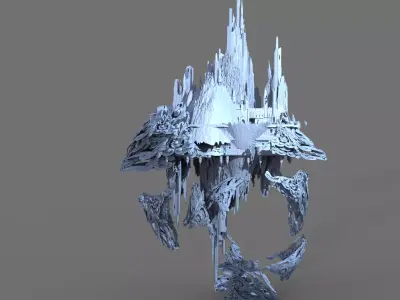 Gravity castle island 3D model