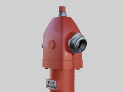 Fire Hydrant 5 - Safety and Emergency Equipment Low-poly 3D model