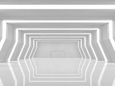 Sci Fi Warehouse Low-poly 3D model get