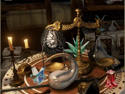 Old Props Unreal Pack Low-poly 3D model