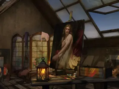 Atelier in the attic 3D model