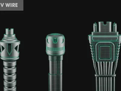 Sci-Fi subdiv tubes and cables volume 02 3D model