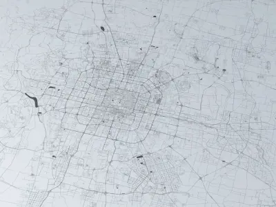 Beijing Road Network and Streets 3D model
