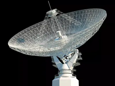 Large radio telescope 3D model