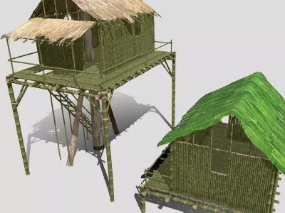 Jungle tree house 3D model