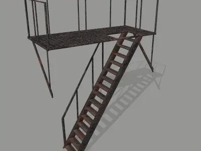 Fire Escape  Low-poly 3D model
