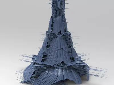 Sci-fi Opera House 5  3D model