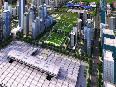 Shenzhen City Low-poly 3D model