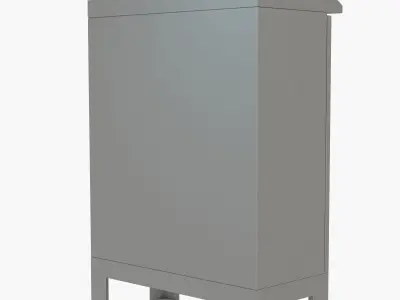 Outdoor electric box detailed 3D model