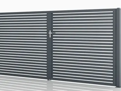 Aluminum Driveway Gate - Model 2 - 6cm 3D model