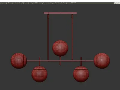 HARMONY GLOBES ISLAND CHANDELIER Low-poly 3D model