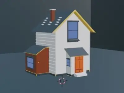 Low Poly Cartoon House 3D Model 3D model