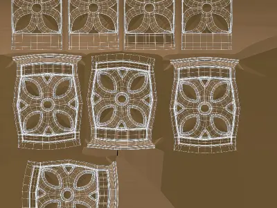 Stone Garden Lamp Balinese Outdoor Lighting 3D model