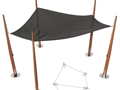 Exteta 10th canopy Butterfly A 3D model