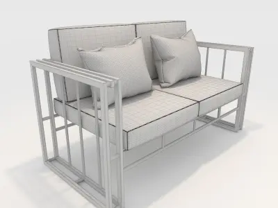 Sofa 2 Seater 19 3D model