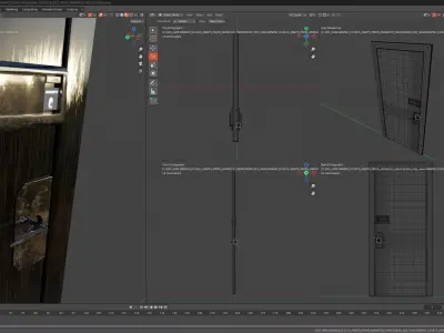 CYBERPUNK COLLECTION FRONT DOOR CONVERTIBLE TO INTERIOR DOOR Low-poly 3D model