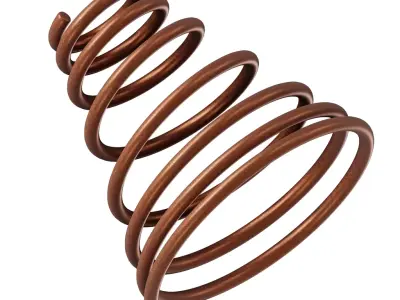 Antique Copper Conical Spring 3D model