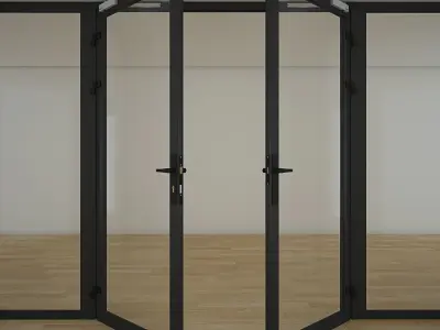 Double Glass Doors 3D model