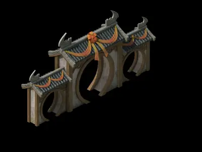 Game Architecture - brothels - house lanterns 3D model