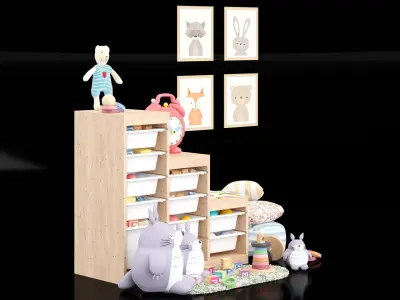 Furniture and Toys IKEA Decor For Children 3D model