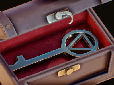 Secret box Low-poly 3D model