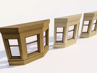 Modern and Traditional Bay Window Collection 3D model