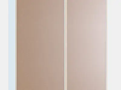 BILLY - OXBERG Bookcase with panel-glass doors 2 Low-poly 3D model