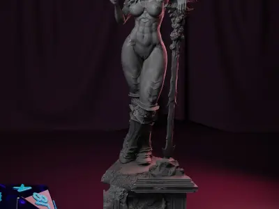 Karlach NSFW BG3 - 32mm and 75mm mini 3D print model