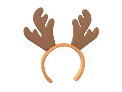 Rudolf Headband v1 002 Low-poly 3D model