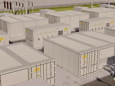 Battery Storage Park 3D model