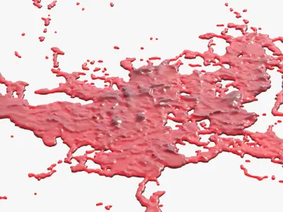 Swirly Blood Splatter Vol2 6 3D model