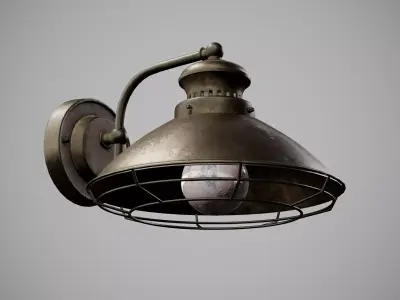 Outdoor Lamp Low-poly 3D model