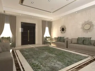 Interior Design Majlis and Family Hall Project A103 DWG 3D model