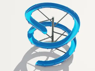 Water Slide 3D model Low-poly 3D model get