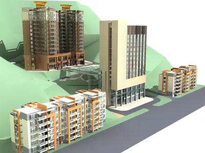 High-Rise Residential 3D model 41