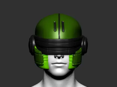 helmet high poly sculpt 3d printable  3D model 92