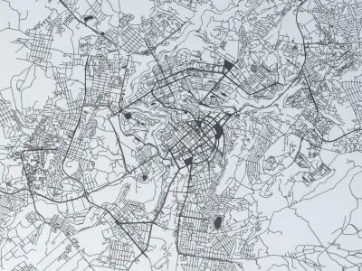 Yerevan Road Network and Streets 3D model