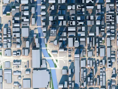 Willis Tower Skyscraper in Chicago Illinois 3D model