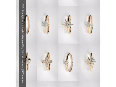 357 light weight rings 3dm stl 3D print model